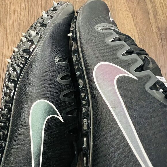 Nike Zoom Ja Fly 3 Black & Iridescent Elite Track Spikes Shoes ~Sz 12 - Picture 9 of 11